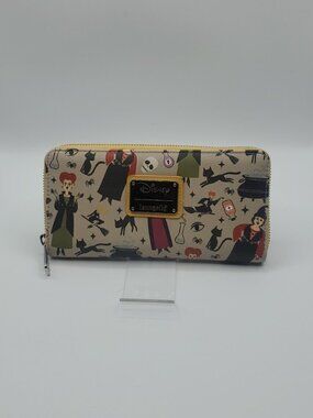 Disney Loungefly Wallet Hocus Pocus Zip Around Faux Leather NICE